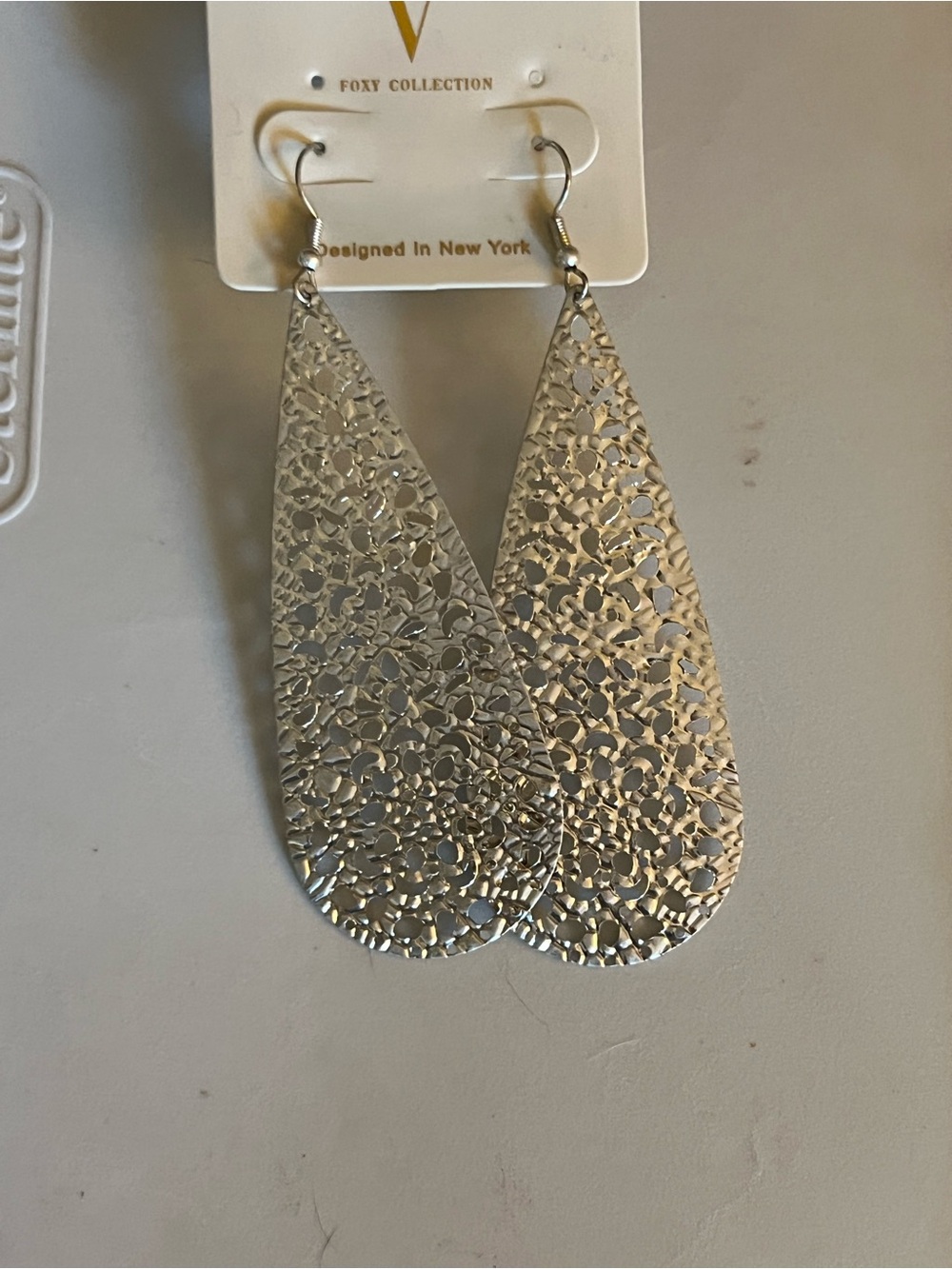 Silver Filigree Teardrop Earrings